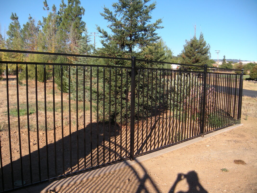 Custom-designed ornamental iron fence