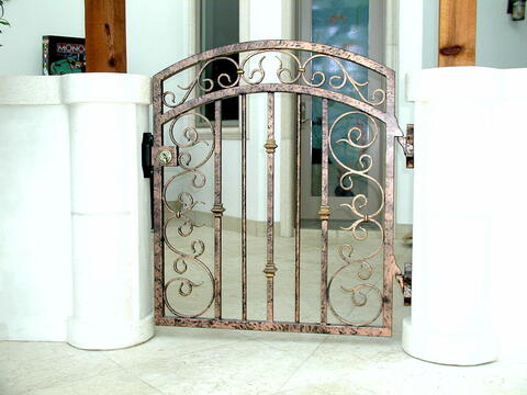 Custom copper driveway gate
